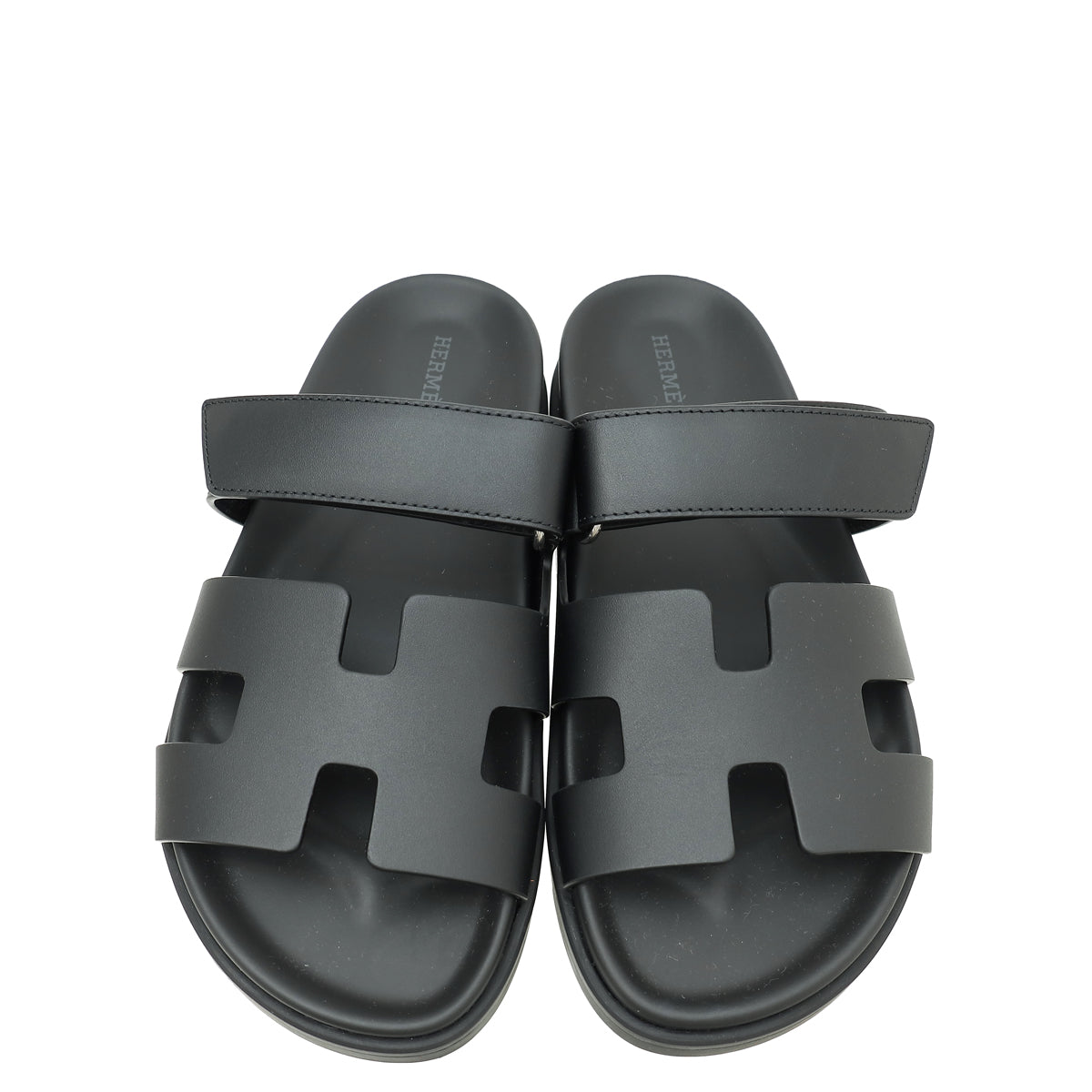 Hermes Noir Chypre Sandal 37