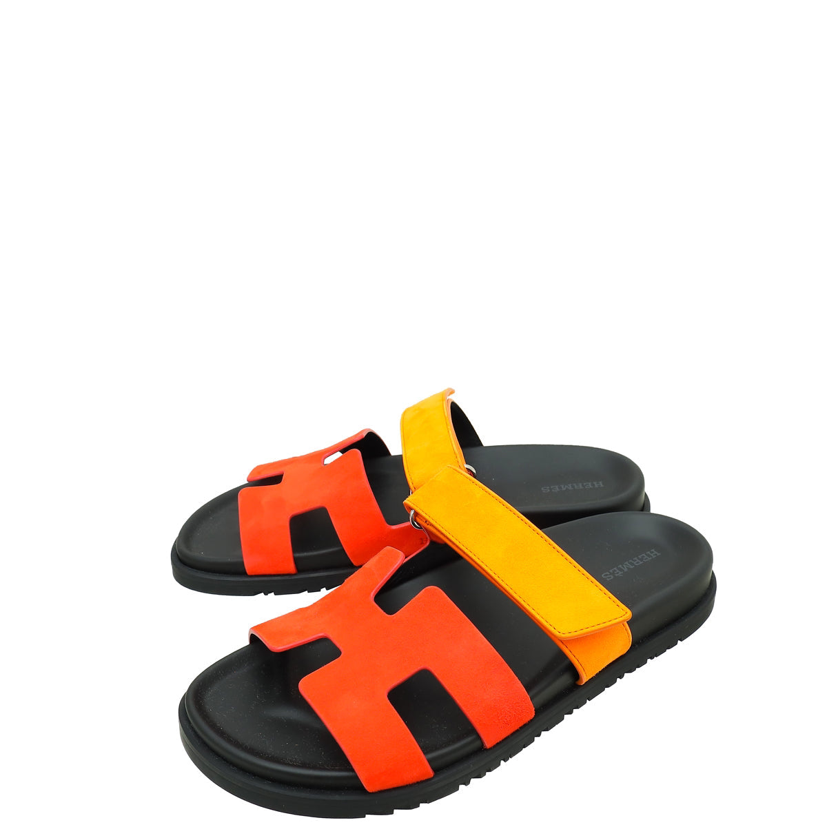 Hermes Bicolor Chypre Suede Goatskin Sandal 37-Hermes-THE CLOSET