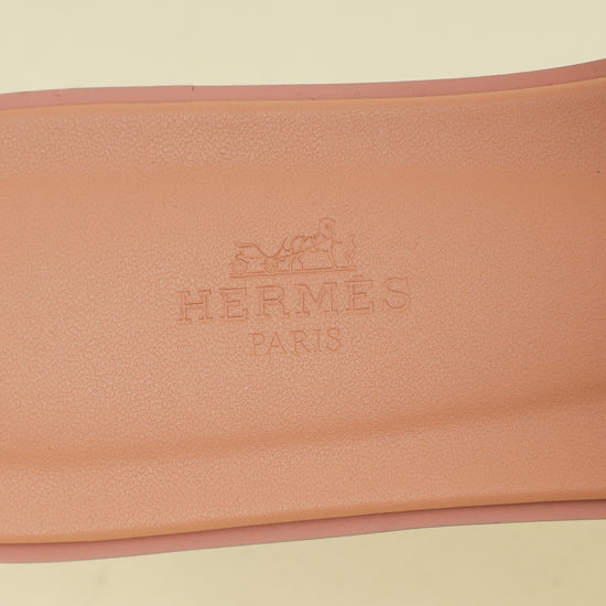 Hermes Granit Rose Oran Sandal 37