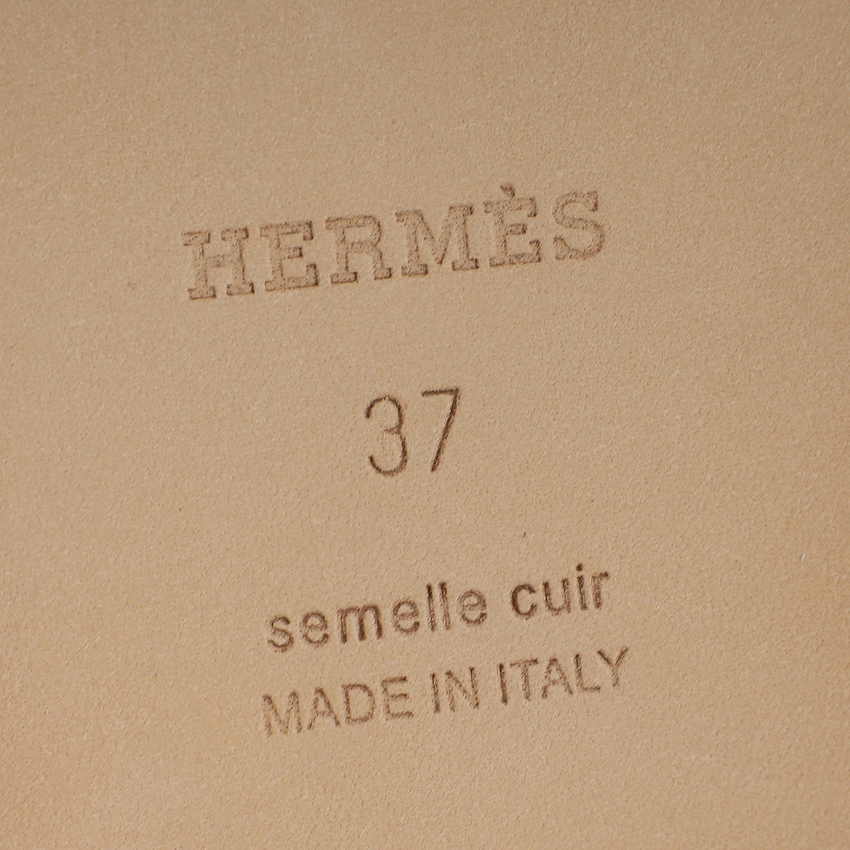 Hermes Granit Rose Oran Sandal 37