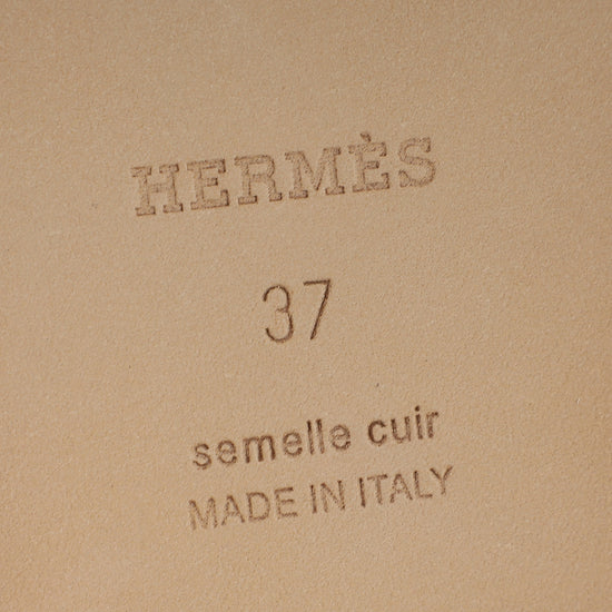 Hermes Granit Rose Oran Sandal 37