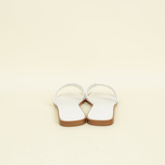Hermes Blanc Oran Sandal 37