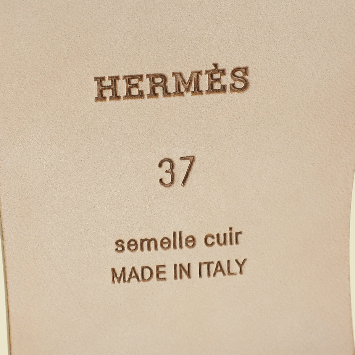 Hermes Blanc Oran Sandal 37