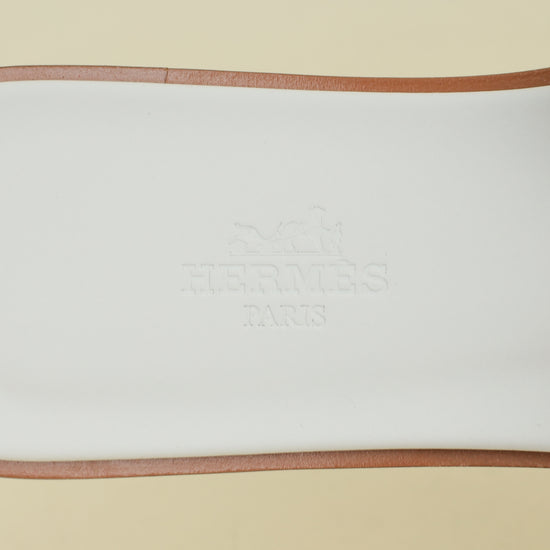 Hermes Blanc Oran Sandal 37