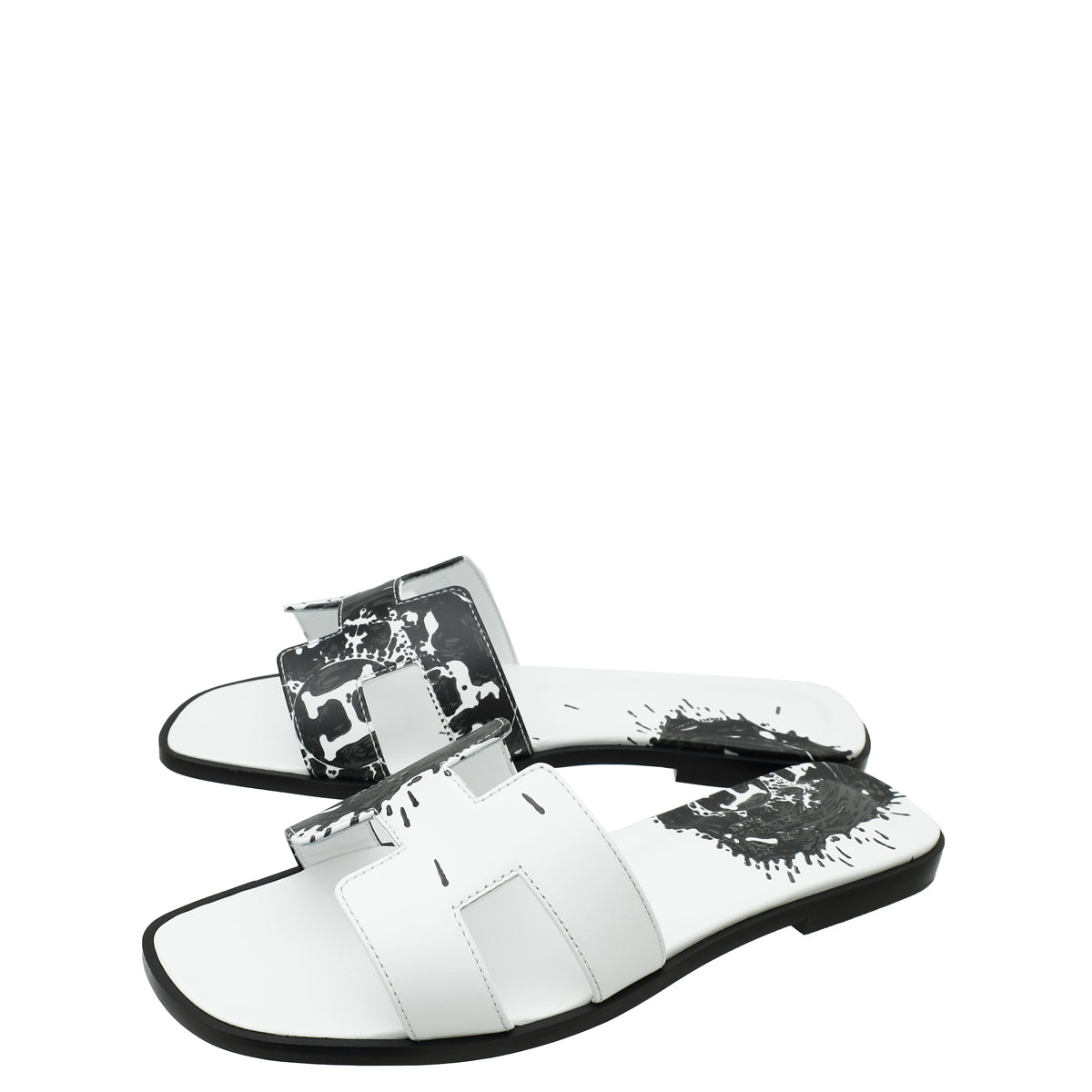 Hermes Bicolor Oran Sandal 37-Hermes-THE CLOSET