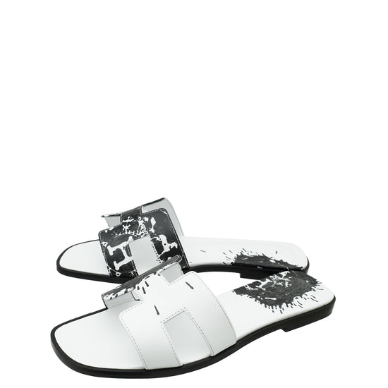 Hermes Bicolor Oran Sandal 37