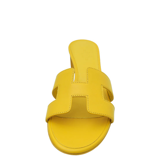 Hermes Jaune Impérial Oasis Sandal 37