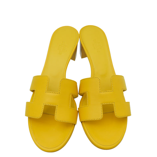 Hermes Jaune Impérial Oasis Sandal 37