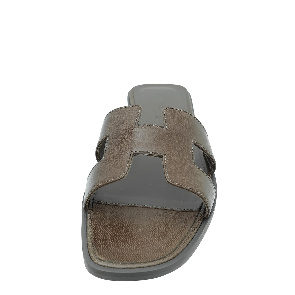 Hermes Gris Galet Oran Goatskin Sandal 37