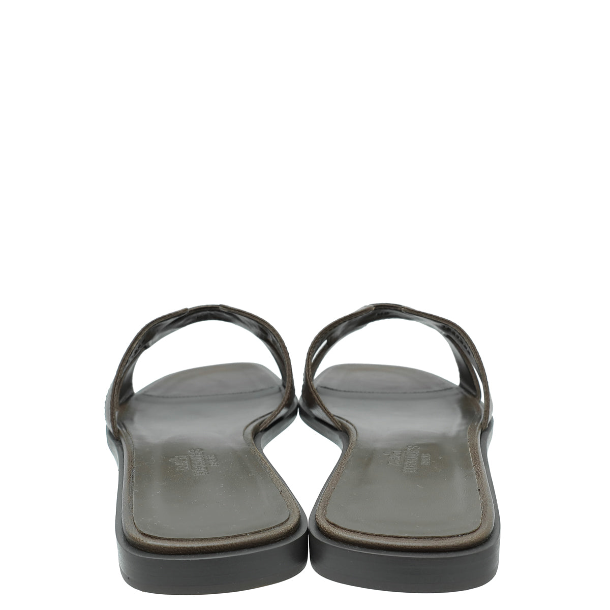 Hermes Gris Galet Oran Goatskin Sandal 37