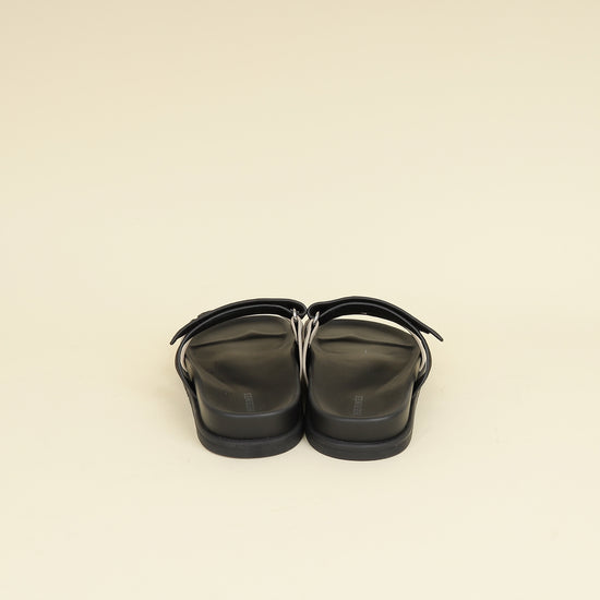 Hermes Bicolor Tufted Leopard Chypre Sandals 37-Hermes-THE CLOSET