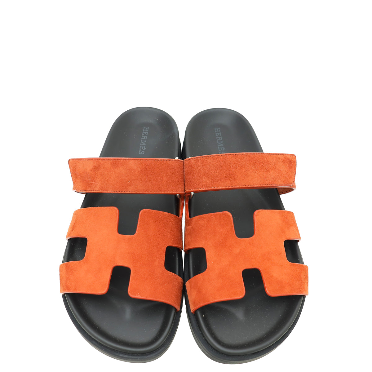 Hermes Orange Canyon Chypre Suede Goatskin Sandal 38.5