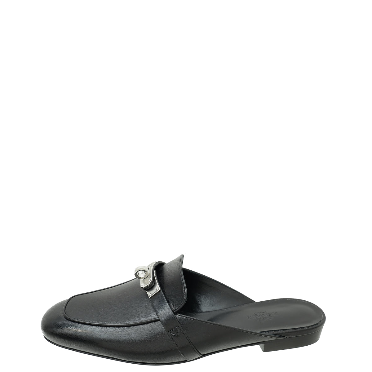 Hermes Noir OZ Mules 38.5