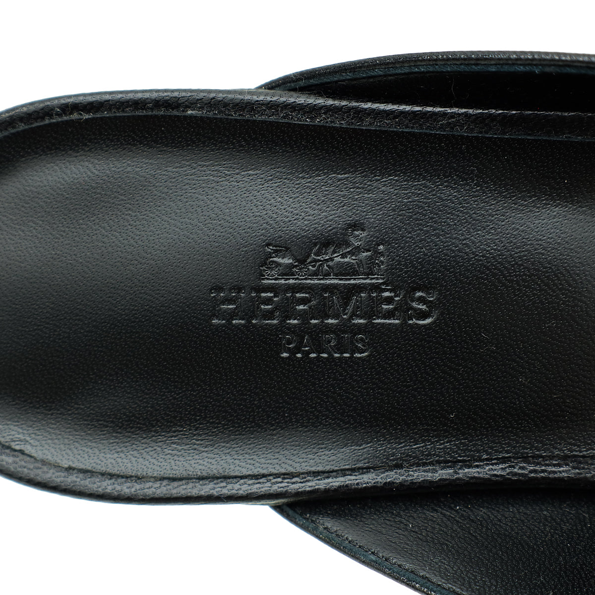 Hermes Noir OZ Mules 38.5