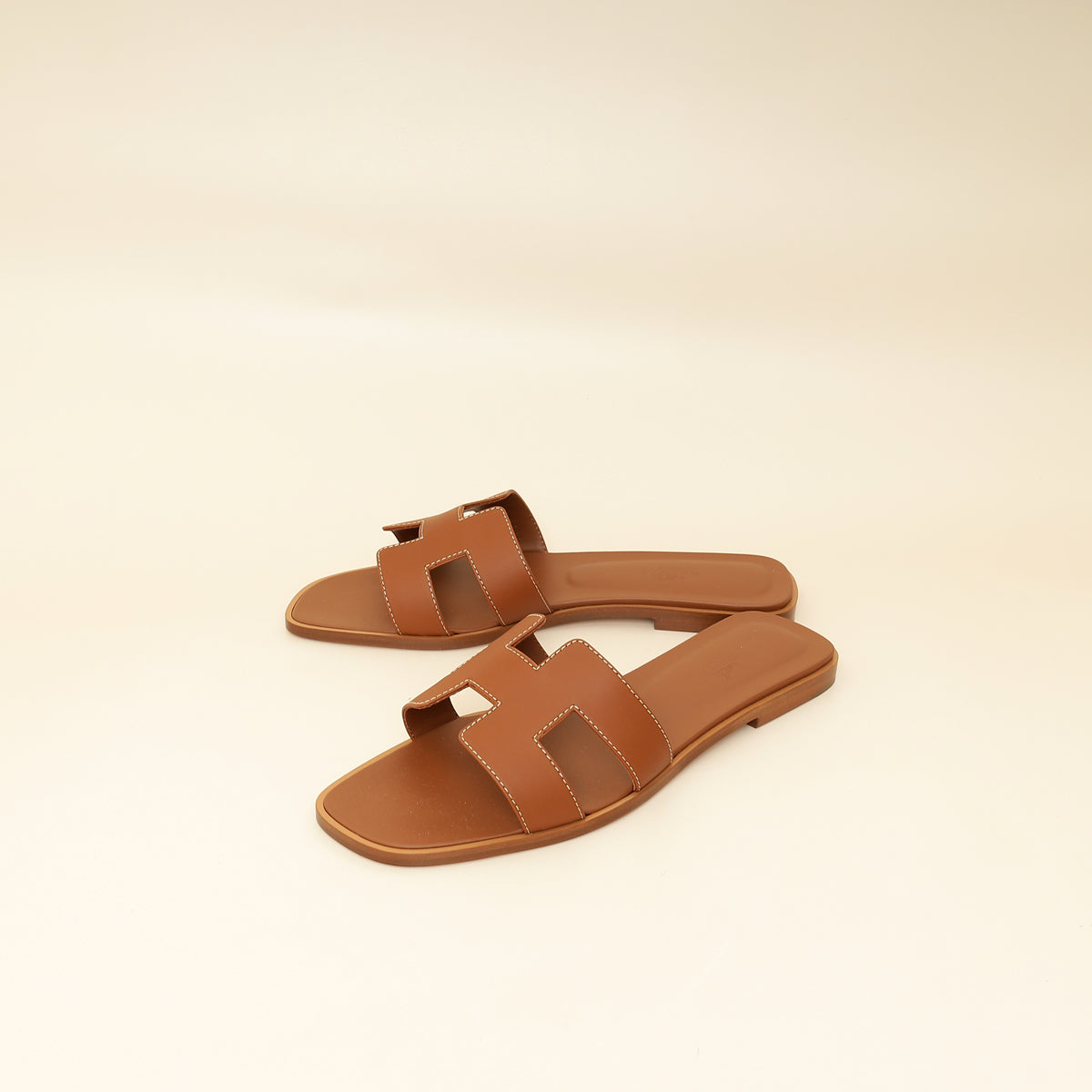 Hermes Gold Oran Sandal 38.5-Hermes-THE CLOSET