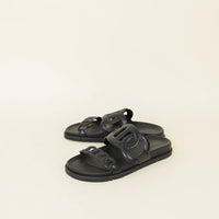 Hermes Noir Extra Sandal 38.5