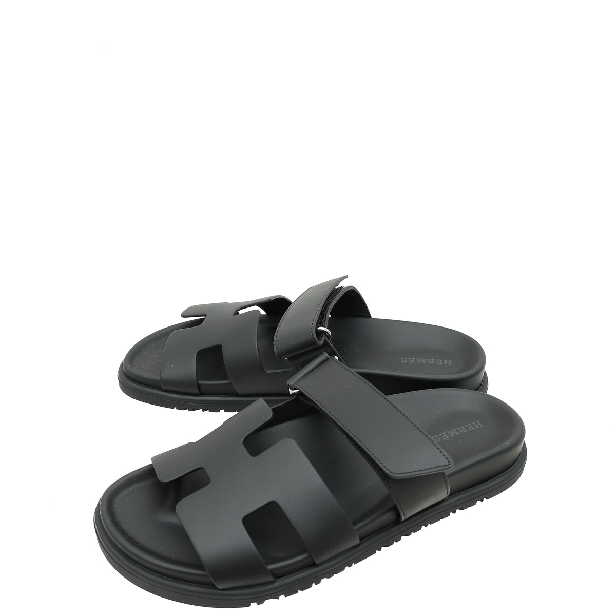 Hermes Noir Chypre Sandal 38