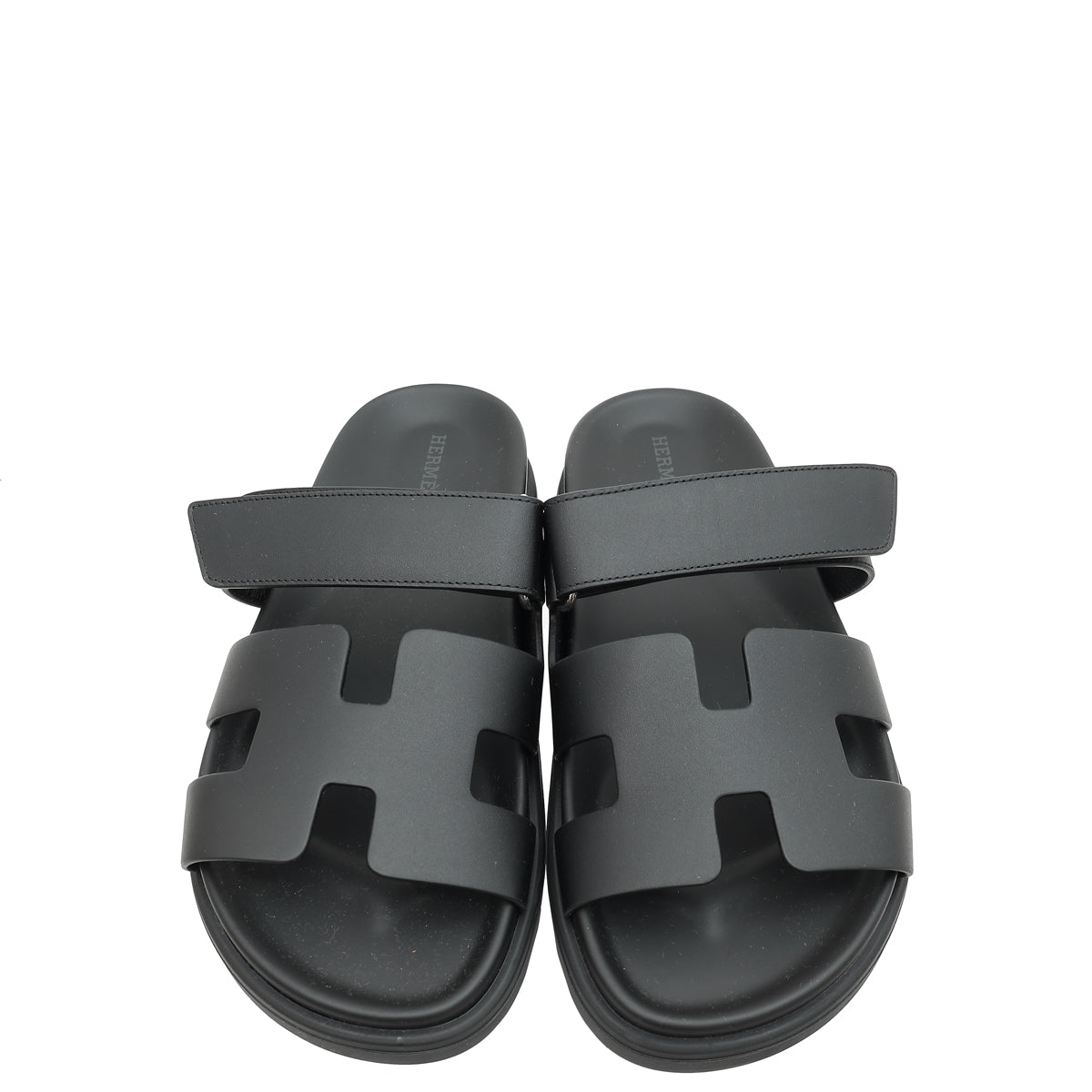 Hermes Noir Chypre Sandal 38