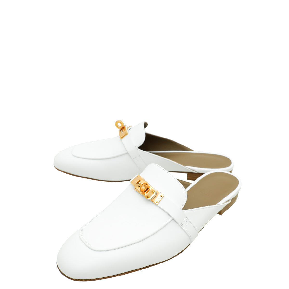 Hermes Blanc OZ Mules 38-Hermes-THE CLOSET