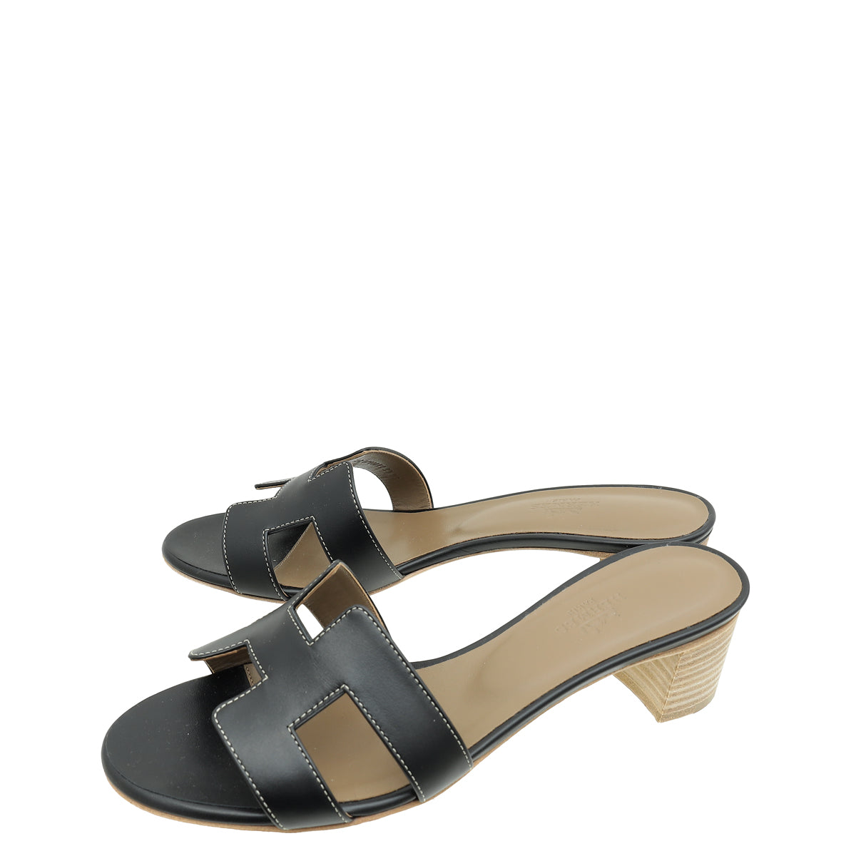 Hermes Noir Oasis Sandal 38-Hermes-THE CLOSET