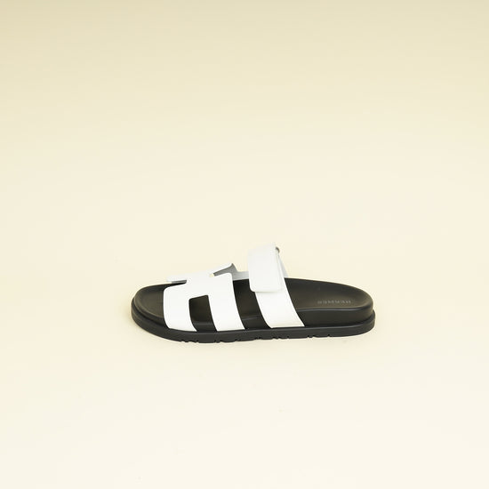 Hermes Blanc Chypre Sandal 38
