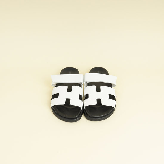 Hermes Blanc Chypre Sandal 38