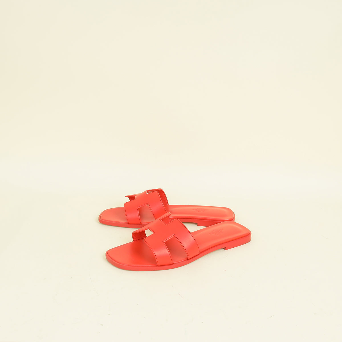 Hermes Orange Capucine Oran Sandal 38