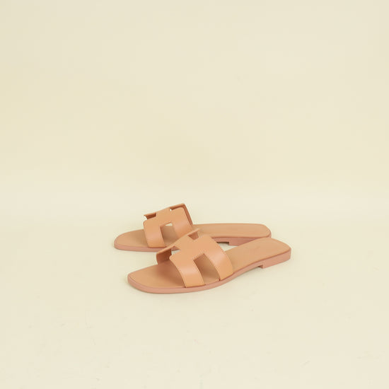 Hermes Granit Rose Oran Sandal 38