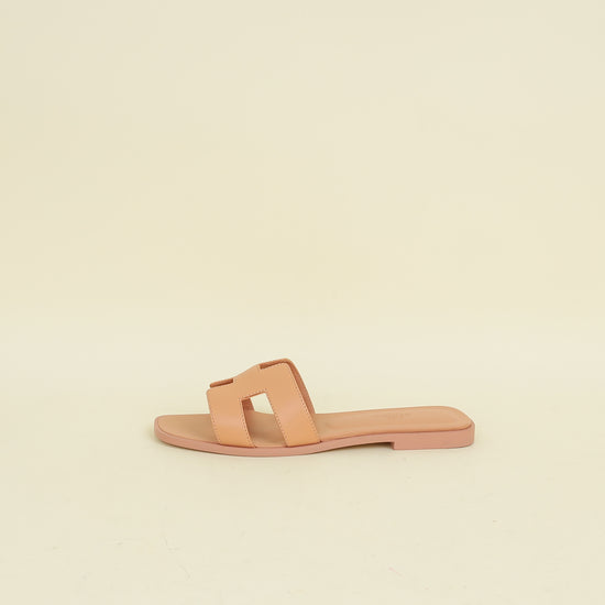 Hermes Granit Rose Oran Sandal 38