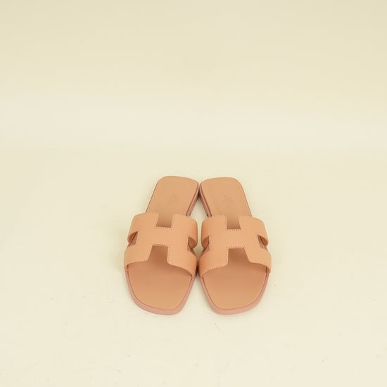 Hermes Granit Rose Oran Sandal 38