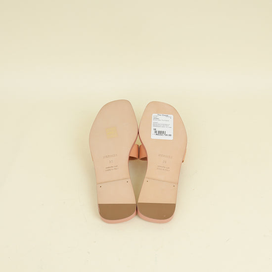 Hermes Granit Rose Oran Sandal 38