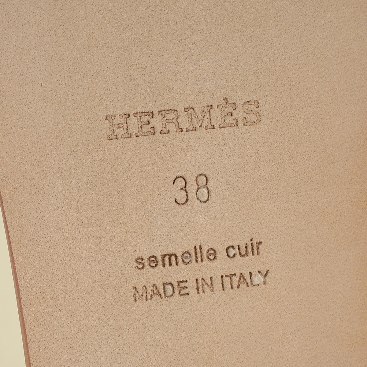 Hermes Granit Rose Oran Sandal 38