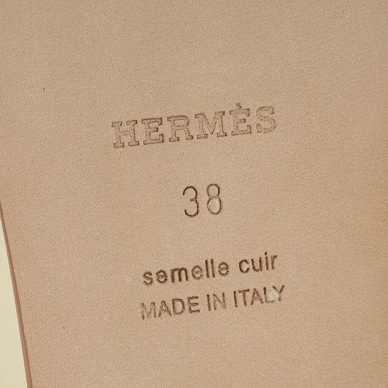 Hermes Granit Rose Oran Sandal 38