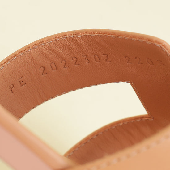 Hermes Granit Rose Oran Sandal 38