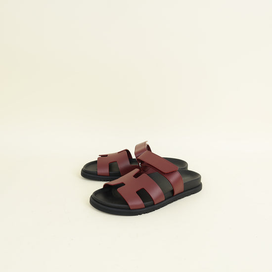 Hermes Rouge H Chypre Sandal 38