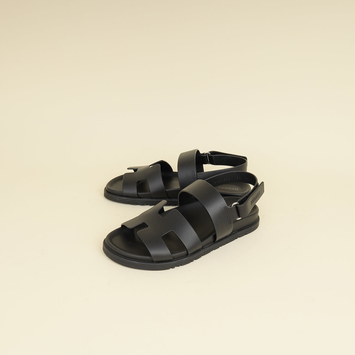 Hermes Black Genius Sandals 38-Hermes-THE CLOSET
