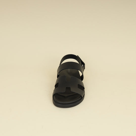 Hermes Black Genius Sandals 38-Hermes-THE CLOSET