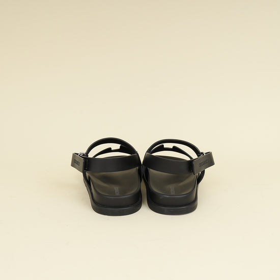 Hermes Black Genius Sandals 38-Hermes-THE CLOSET