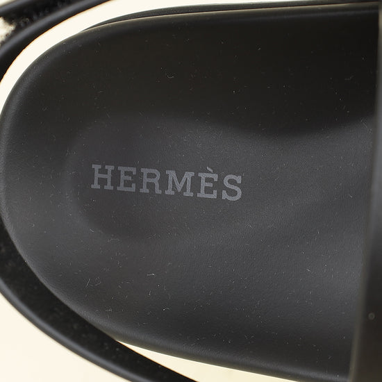 Hermes Black Genius Sandals 38-Hermes-THE CLOSET