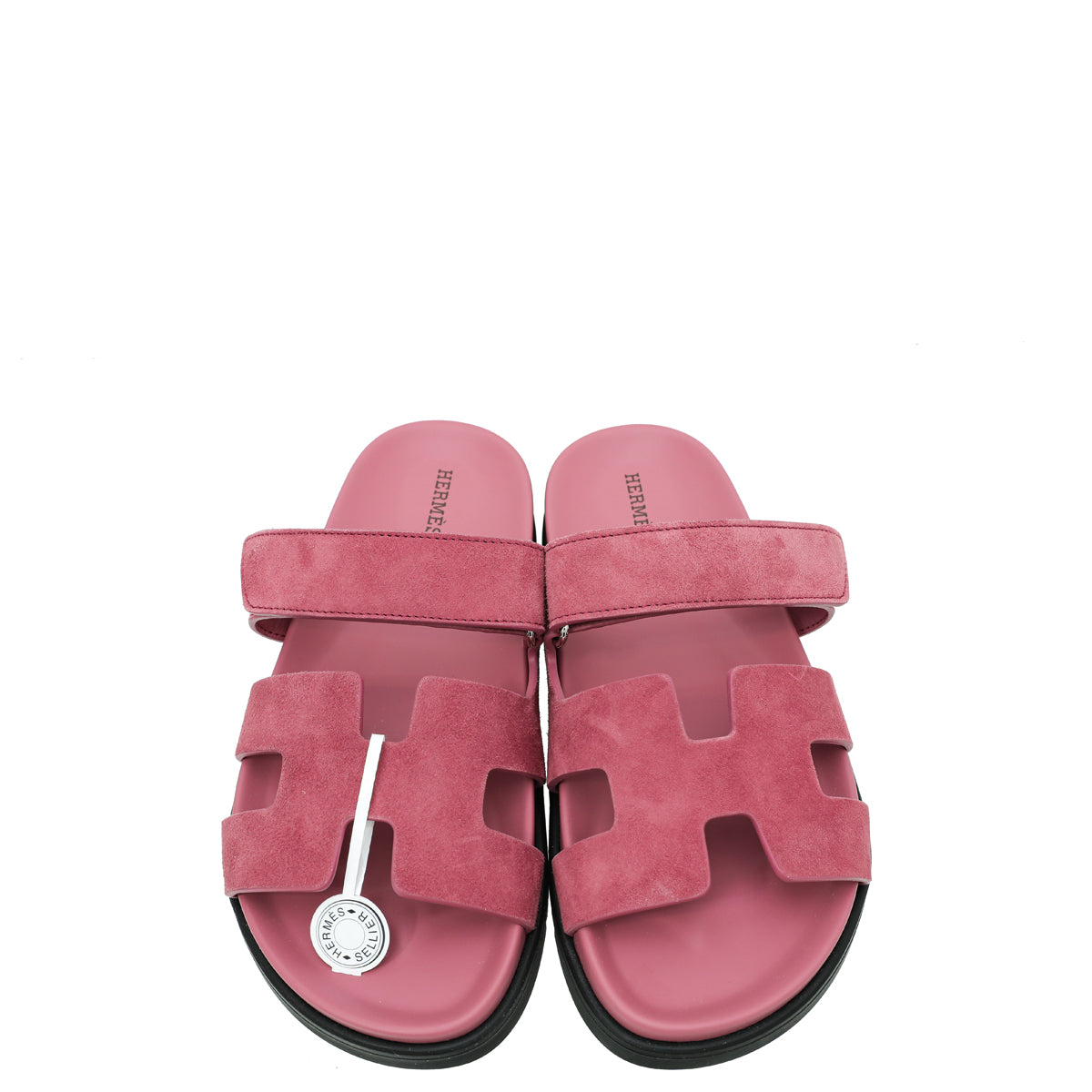 Hermes Rose Aphrodite Suede Chypre Sandals 38 – THE CLOSET