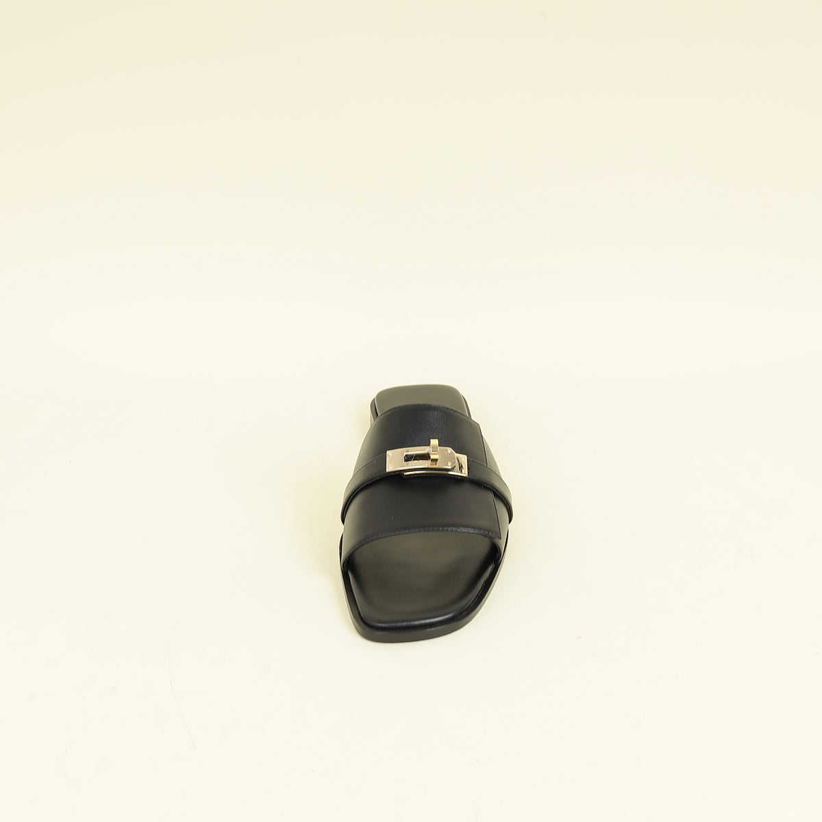 Hermes Noir Giulia Sandal 39.5