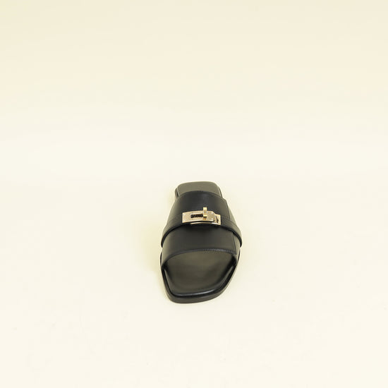 Hermes Noir Giulia Sandal 39.5