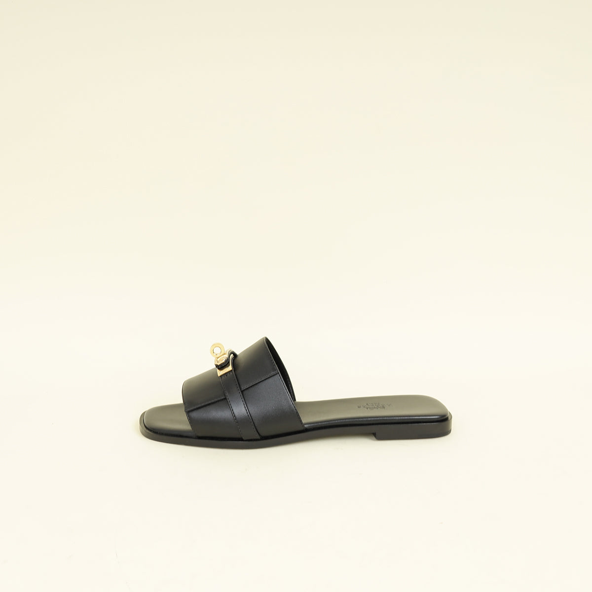 Hermes Noir Giulia Sandal 39.5