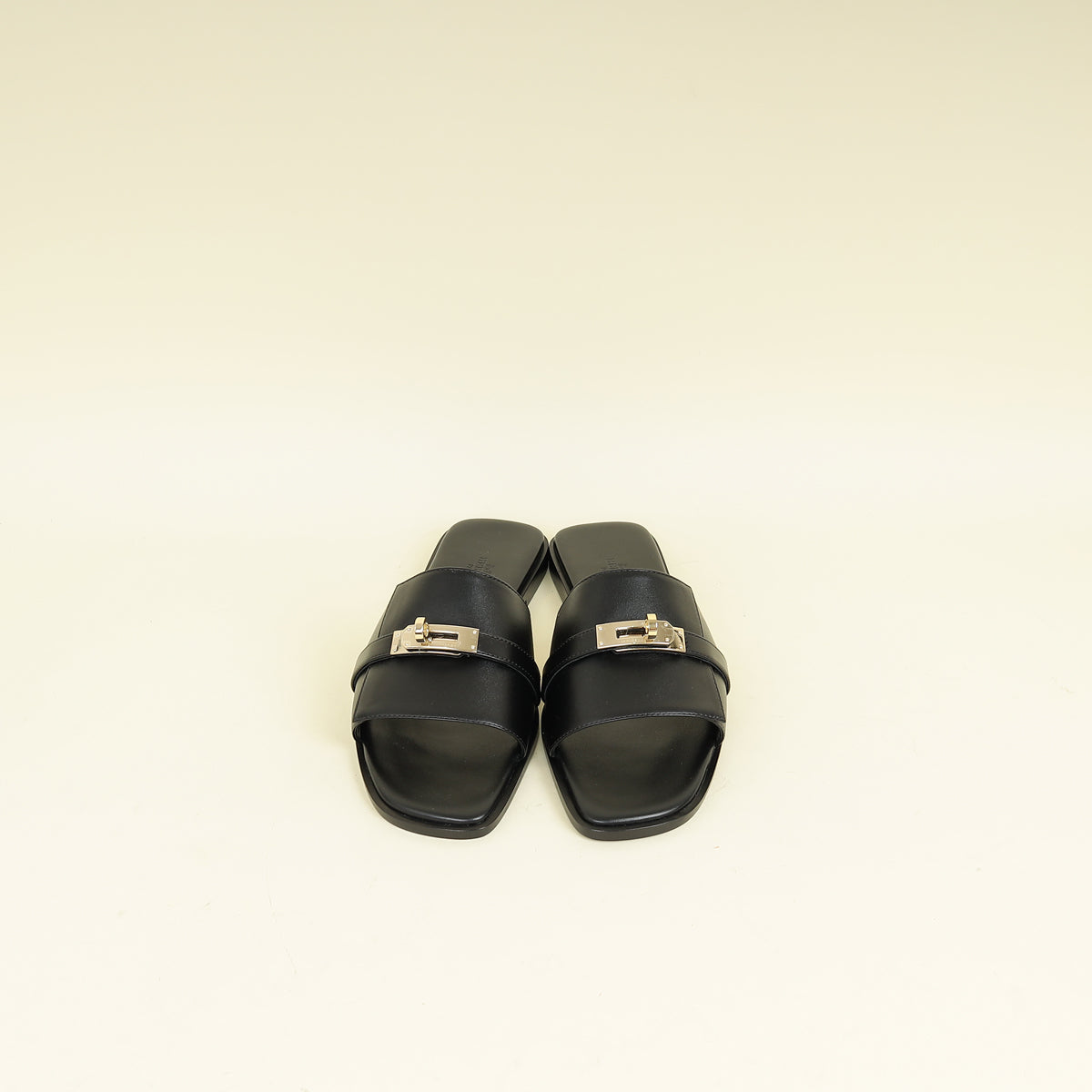 Hermes Noir Giulia Sandal 39.5