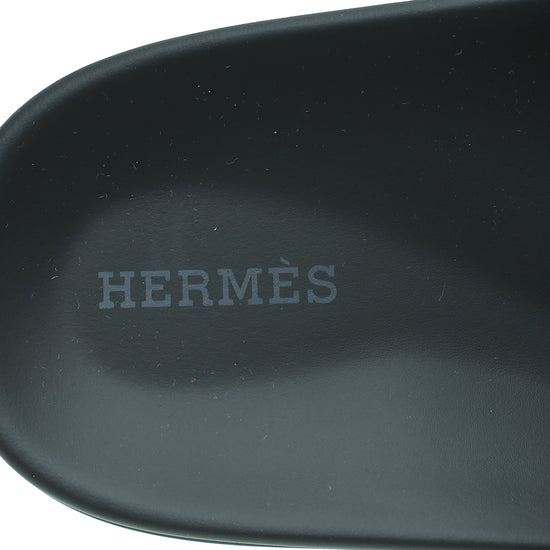 Hermes Bicolor Suede Goatskin Chypre Sandals 39.5