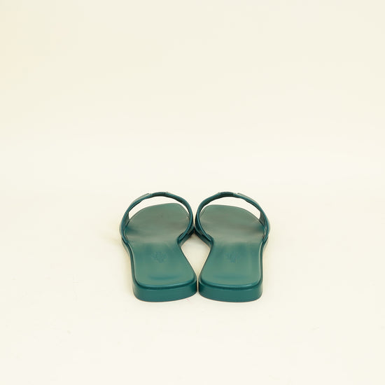 Hermes Vert Viride Oran Sandals 39.5