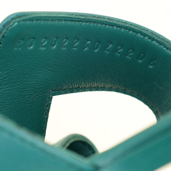 Hermes Vert Viride Oran Sandals 39.5