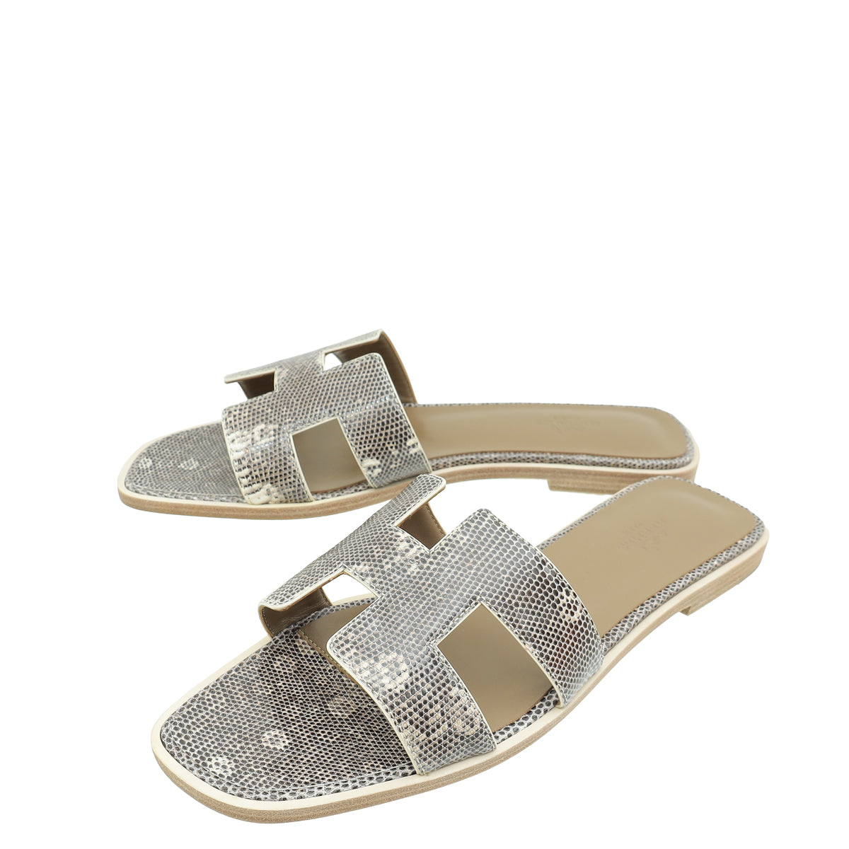 Hermes Ombre Oran Lizard Sandal 39-Hermes-THE CLOSET