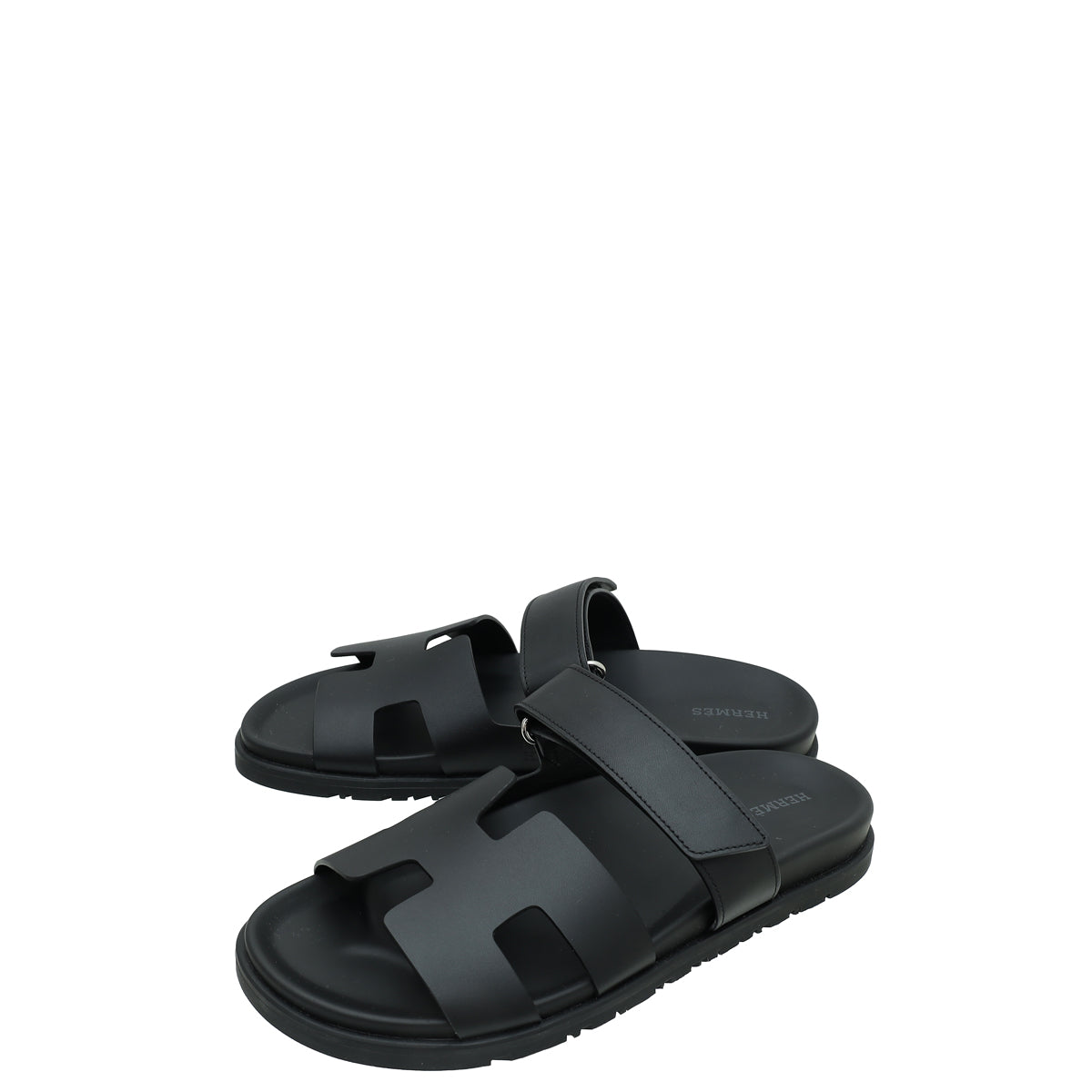Hermes Black Chypre Sandals 39-Hermes-THE CLOSET