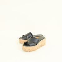 Hermes Noir Eze Sandal 39